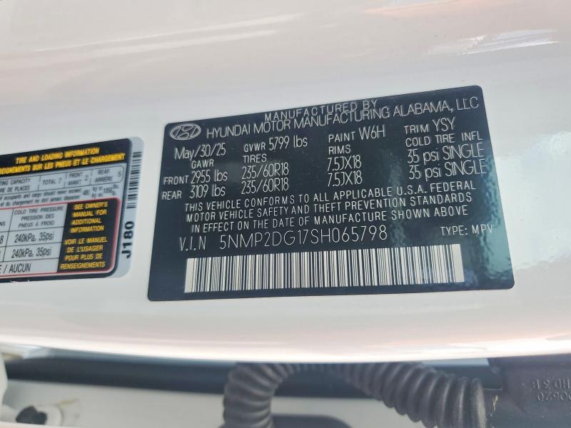 Продажа на аукционе авто 2025 Hyundai Santa Fe, vin: 5NMP2DG17SH065798, номер лота: 58062506