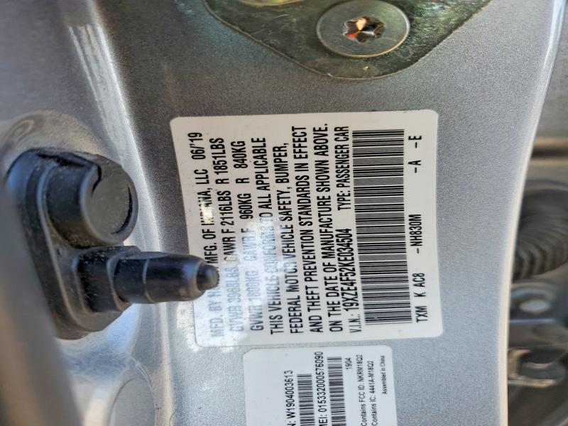 Aukcja sprzedaży 2019 Honda Insight, vin: 19XZE4F52KE034504, numer aukcji: 56626496