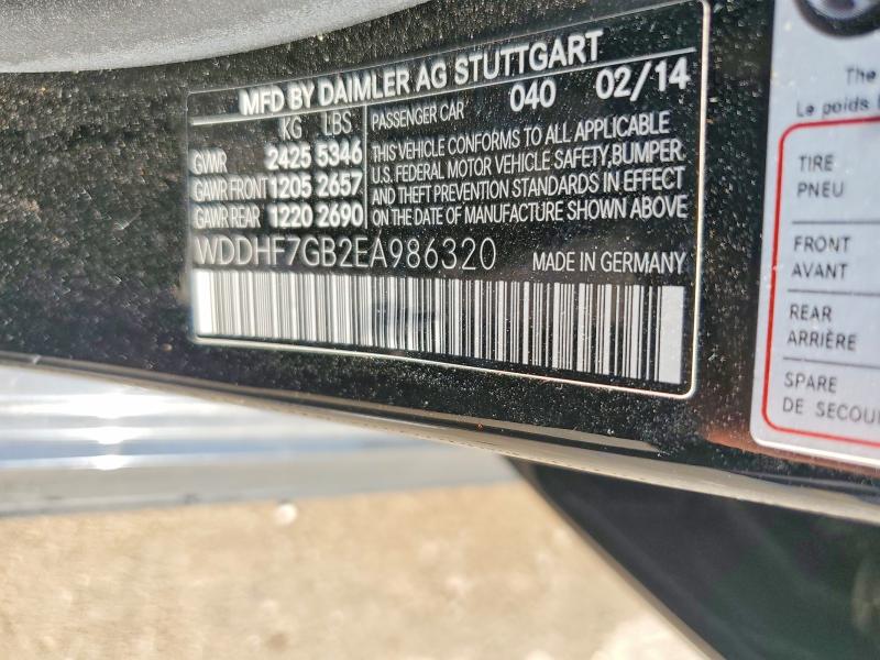 58287346 :رقم المزاد ، WDDHF7GB2EA986320 vin ، 2014 Mercedes-benz E مزاد بيع