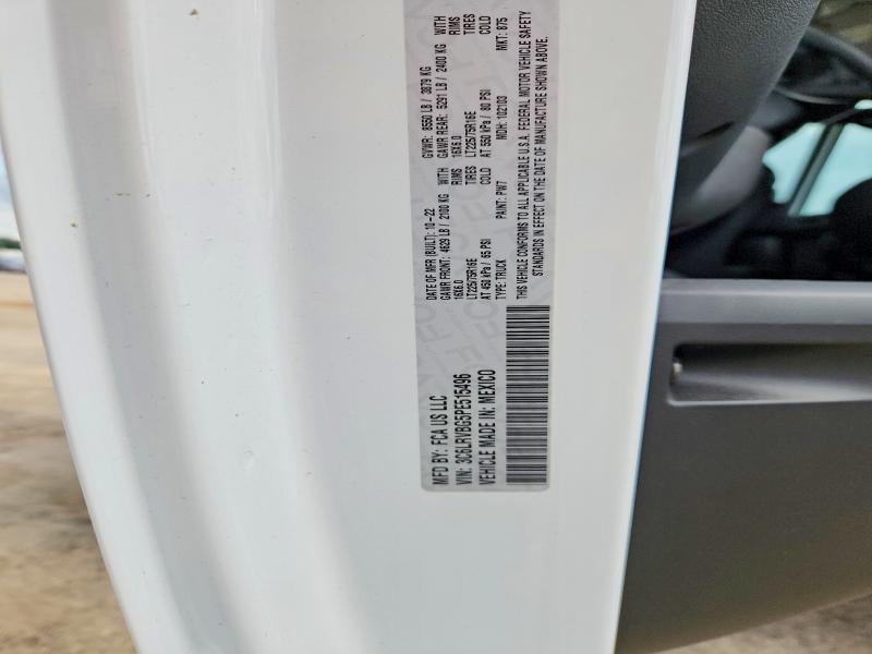 58640656 :رقم المزاد ، 3C6LRVBG5PE515496 vin ، 2023 Ram Promaster 1500 مزاد بيع