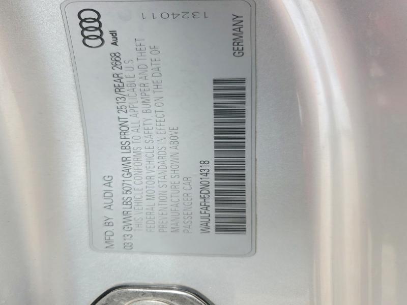 Aukcja sprzedaży 2013 Audi A5, vin: WAULFAFH5DN014318, numer aukcji: 59064306