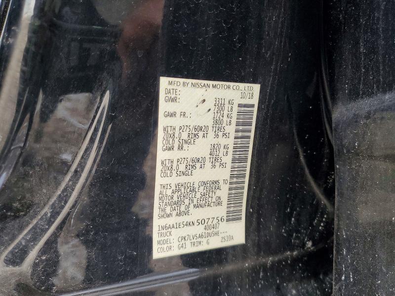 Продажа на аукционе авто 2019 Nissan Titan, vin: 1N6AA1E54KN507756, номер лота: 50715666