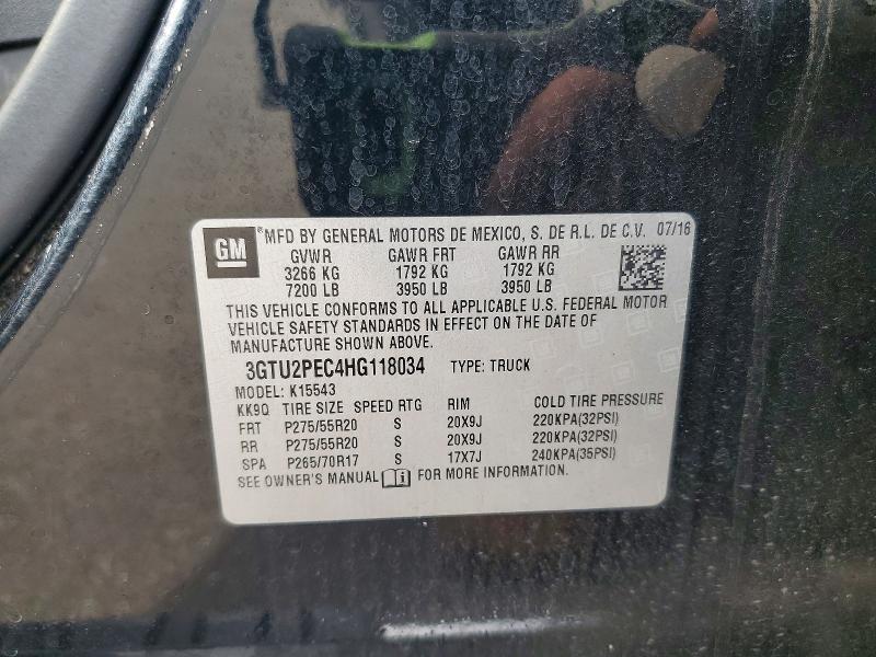 Продажа на аукционе авто 2017 Gmc Sierra, vin: 3GTU2PEC4HG118034, номер лота: 57414886