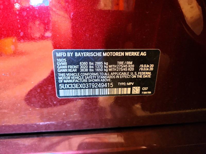 Продажа на аукционе авто 2026 Bmw X6, vin: 5UX33EX03T9249415, номер лота: 57308376