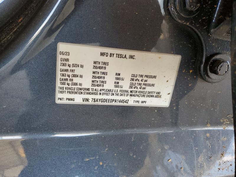 Продажа на аукционе авто 2023 Tesla Model Y, vin: 7SAYGDEE0PA144542, номер лота: 56162526
