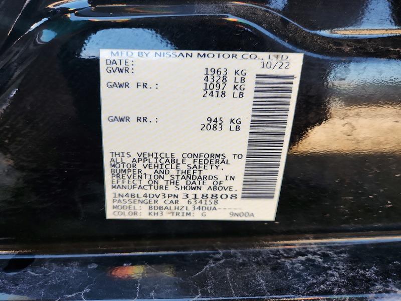 Продаж на аукціоні авто 2023 Nissan Altima, vin: 1N4BL4DV3PN318808, номер лоту: 56816976