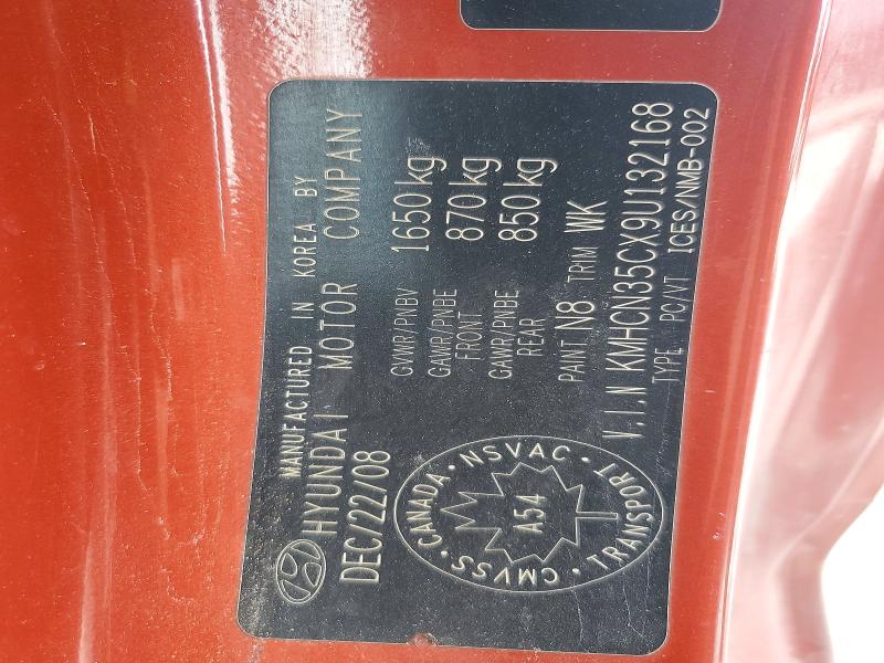 Продажа на аукционе авто 2009 Hyundai Accent, vin: KMHCN35CX9U132168, номер лота: 55974506