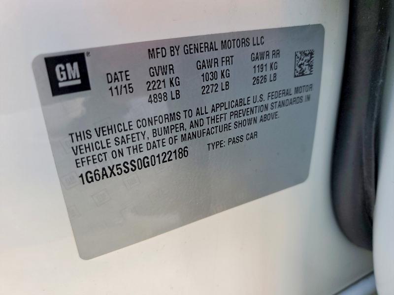 2016 Cadillac Cts მანქანა იყიდება აუქციონზე, vin: 1G6AX5SS0G0122186, აუქციონის ნომერი: 56127846