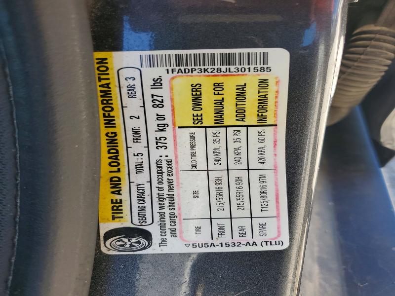 Продажа на аукционе авто 2018 Ford Focus, vin: 1FADP3K28JL301585, номер лота: 51074626