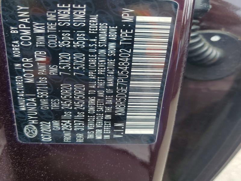 Aukcja sprzedaży 2023 Hyundai Palisade, vin: KM8R5DGE7PU548402, numer aukcji: 55798296