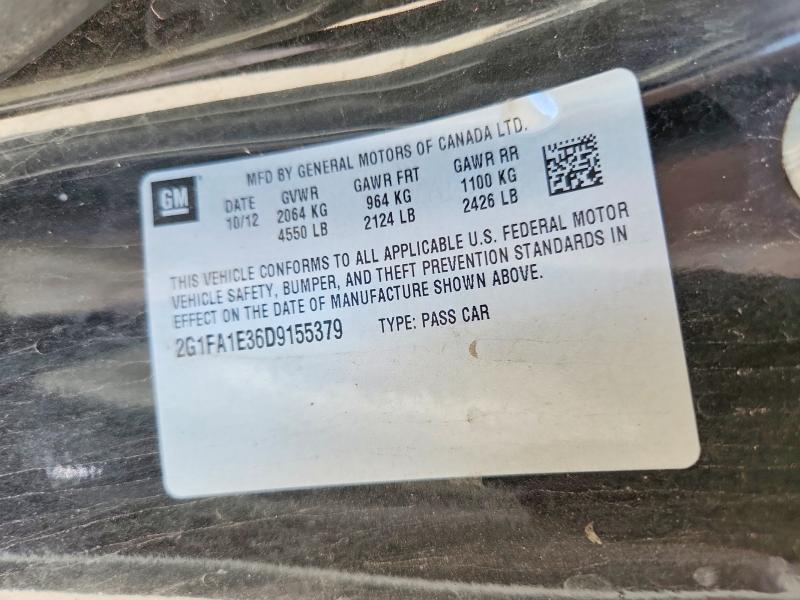 Продаж на аукціоні авто 2013 Chevrolet Camaro, vin: 2G1FA1E36D9155379, номер лоту: 56067416