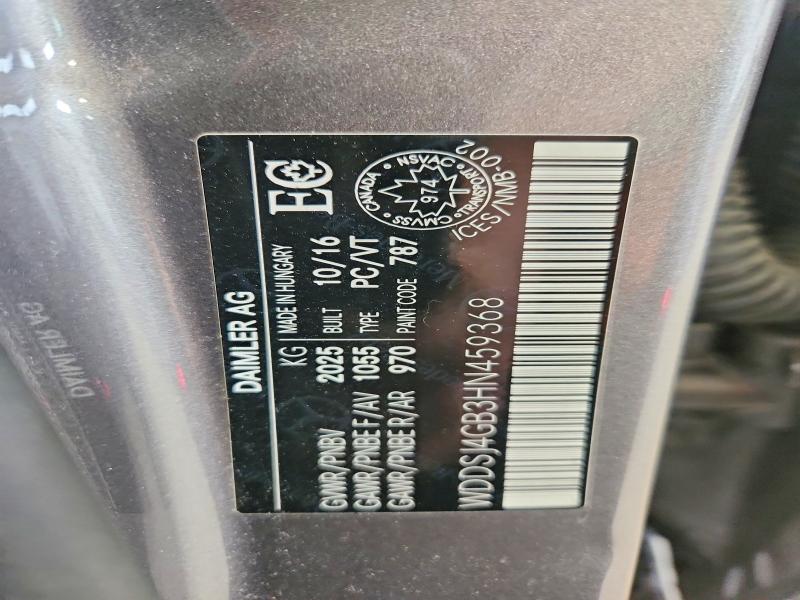 57710866 :رقم المزاد ، WDDSJ4GB3HN459368 vin ، 2017 Mercedes-benz Cla مزاد بيع