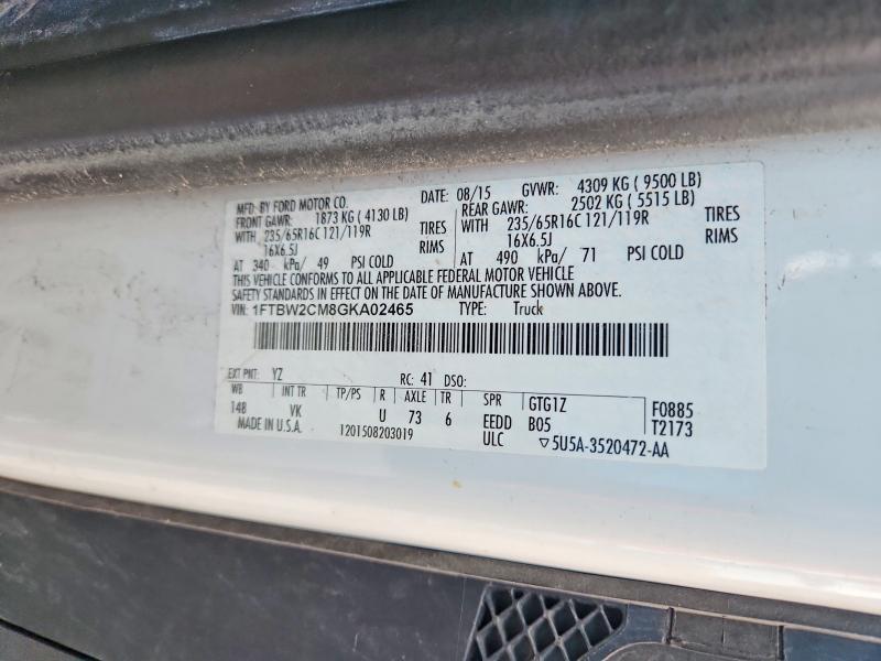 Aukcja sprzedaży 2016 Ford Transit, vin: 1FTBW2CM8GKA02465, numer aukcji: 56163176