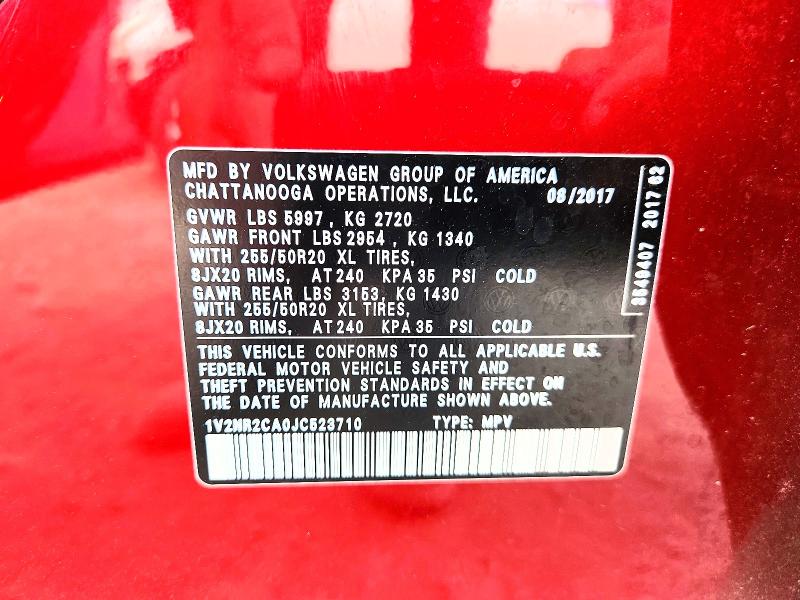 Продаж на аукціоні авто 2018 Volkswagen Atlas, vin: 1V2NR2CA0JC523710, номер лоту: 56581486