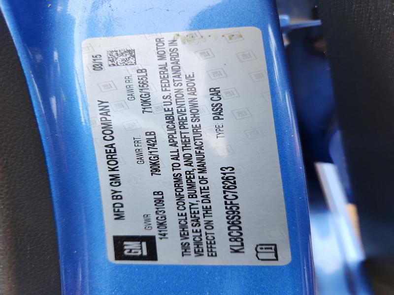 Продаж на аукціоні авто 2015 Chevrolet Spark, vin: KL8CD6S95FC762613, номер лоту: 54909116