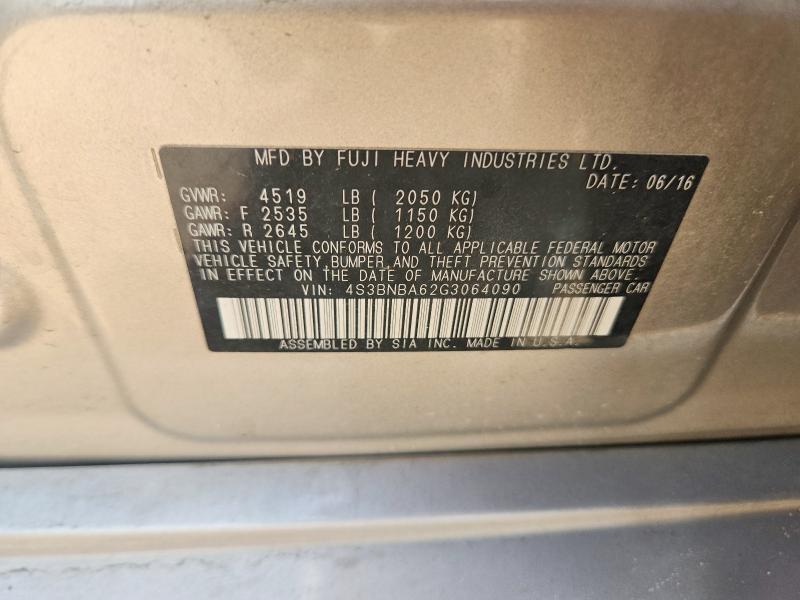 Aukcja sprzedaży 2016 Subaru Legacy, vin: 4S3BNBA62G3064090, numer aukcji: 57858466