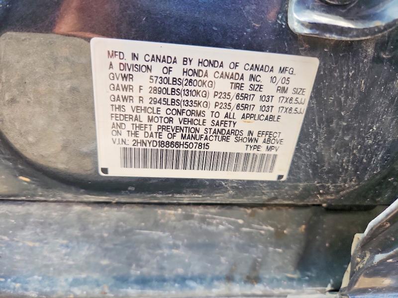 Продажа на аукционе авто 2006 Acura Mdx, vin: 2HNYD18866H507815, номер лота: 56771676