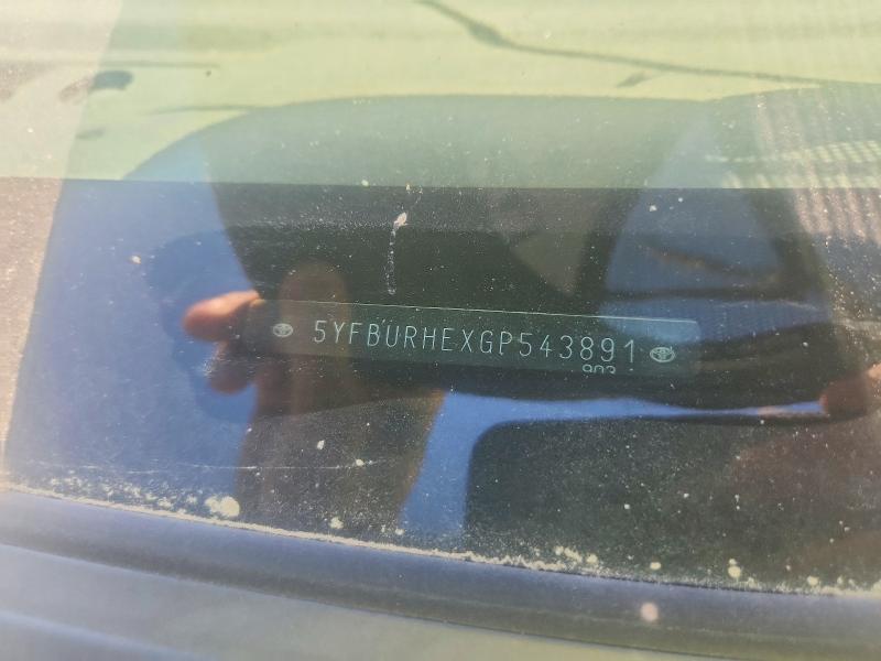 56506936 :رقم المزاد ، 5YFBURHEXGP543891 vin ، 2016 Toyota Corolla مزاد بيع