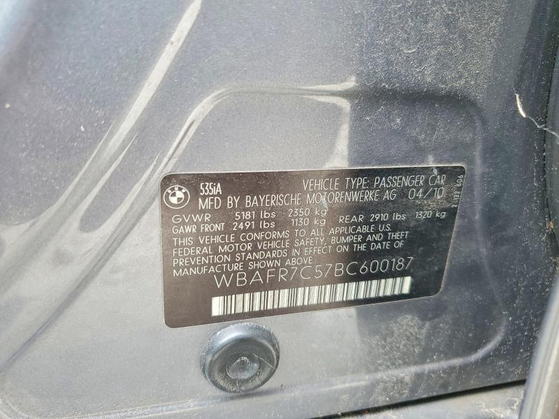 Продажа на аукционе авто 2011 Bmw 535, vin: WBAFR7C57BC600187, номер лота: 56124966