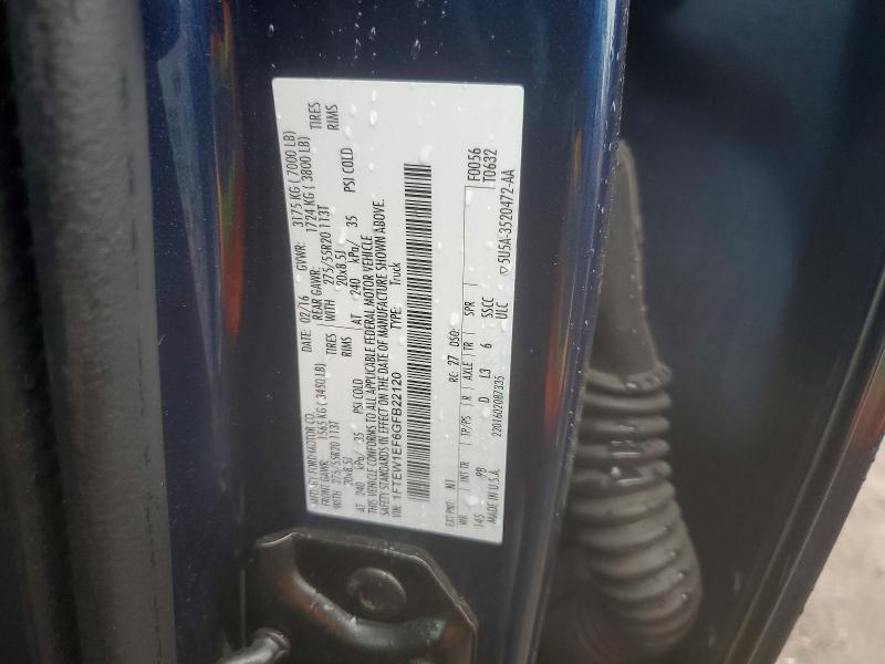 Продажа на аукционе авто 2016 Ford F150, vin: 1FTEW1EF6GFB22120, номер лота: 57823466