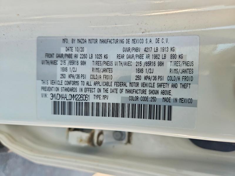 2021 Mazda Cx-30 მანქანა იყიდება აუქციონზე, vin: 3MVDMAAL0MM226061, აუქციონის ნომერი: 58105416