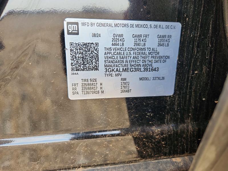 2024 Gmc Terrain მანქანა იყიდება აუქციონზე, vin: 3GKALMEG3RL391643, აუქციონის ნომერი: 59006656