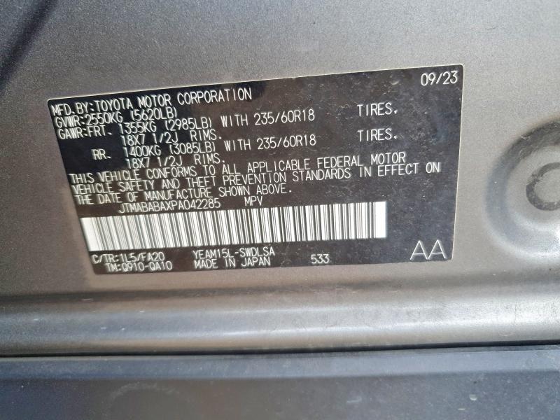 56280966 :رقم المزاد ، JTMABABAXPA042285 vin ، 2023 Subaru Solterra مزاد بيع