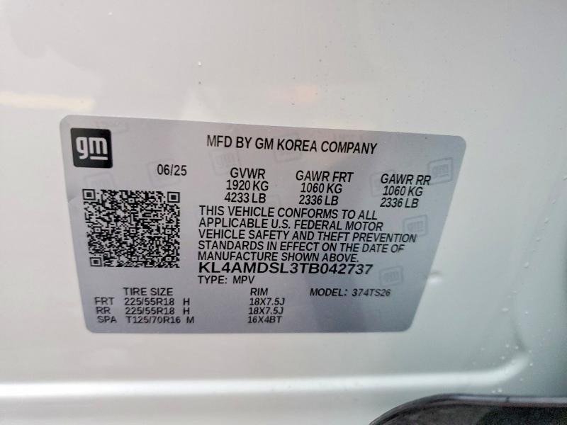 Продажа на аукционе авто 2026 Buick Encore Gx, vin: KL4AMDSL3TB042737, номер лота: 56901426