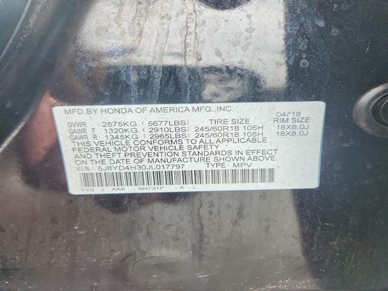 Продаж на аукціоні авто 2018 Acura Mdx, vin: 5J8YD4H30JL017797, номер лоту: 58719706