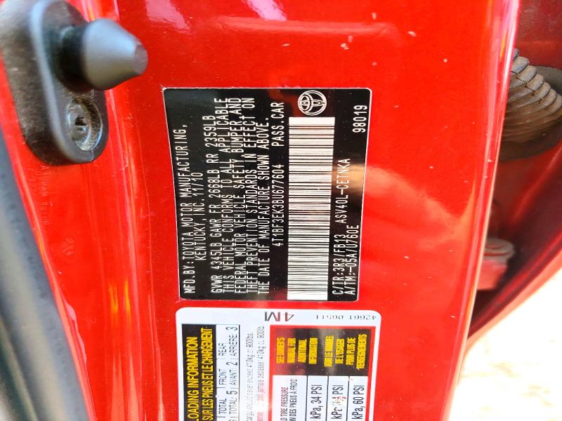 2011 Toyota Camry მანქანა იყიდება აუქციონზე, vin: 4T1BF3EK3BU677604, აუქციონის ნომერი: 58758736