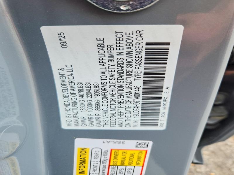 2026 Acura Integra მანქანა იყიდება აუქციონზე, vin: 19UDE4H66TA001446, აუქციონის ნომერი: 58974086