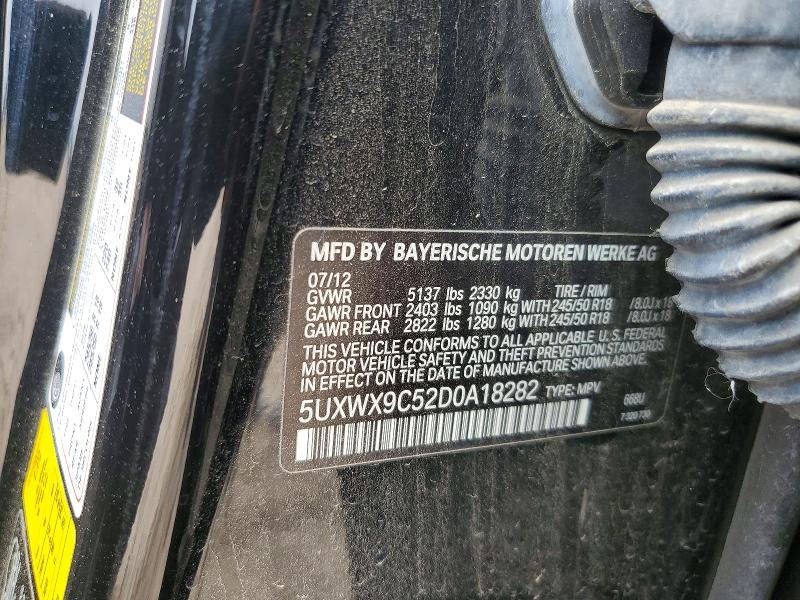 Продажа на аукционе авто 2013 Bmw X3, vin: 5UXWX9C52D0A18282, номер лота: 58069376