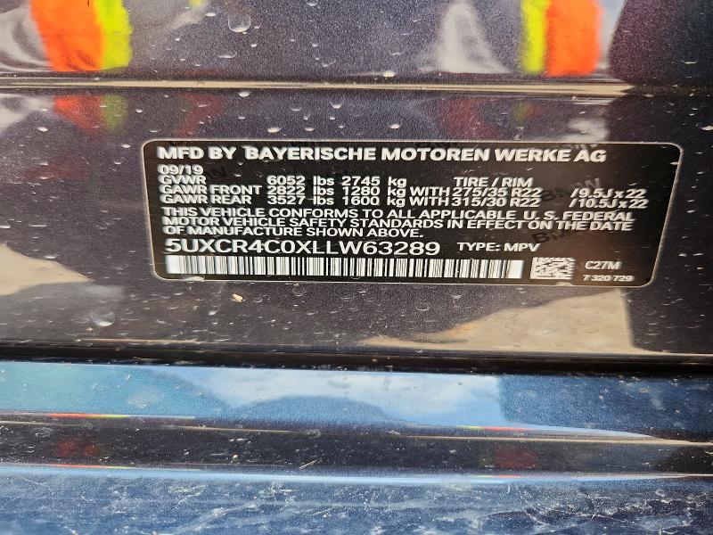 Aukcja sprzedaży 2020 Bmw X5, vin: 5UXCR4C0XLLW63289, numer aukcji: 58241646