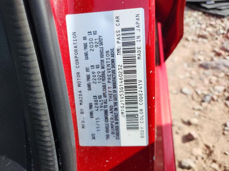 57478996 :رقم المزاد ، JM1GJ1V53G1460232 vin ، 2016 Mazda 6 مزاد بيع