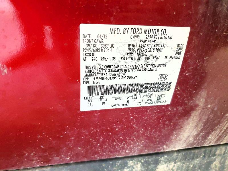 Aukcja sprzedaży 2013 Ford Explorer, vin: 1FM5K8D89DGA35921, numer aukcji: 57111546