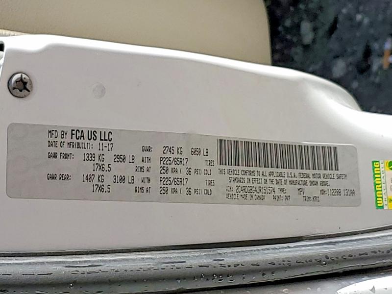 Продаж на аукціоні авто 2018 Dodge Grand Caravan, vin: 2C4RDGBG4JR151574, номер лоту: 56882856