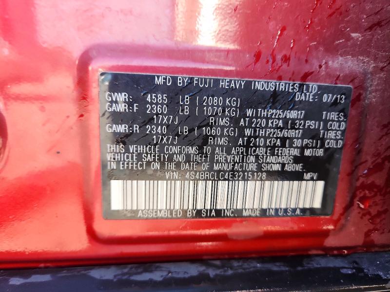 Aukcja sprzedaży 2014 Subaru Outback, vin: 4S4BRCLC4E3215128, numer aukcji: 56972986