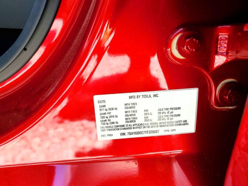 Продажа на аукционе авто 2026 Tesla Model Y, vin: 7SAYGDEE7TF326607, номер лота: 57558936