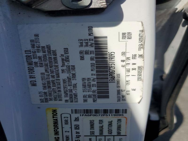 Продаж на аукціоні авто 2015 Ford Fusion, vin: 1FA6P0G72F5119095, номер лоту: 56519366