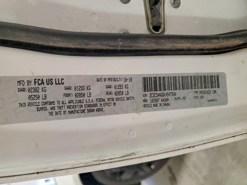 Продаж на аукціоні авто 2019 Dodge Charger, vin: 2C3CDXAG6KH547508, номер лоту: 57534566