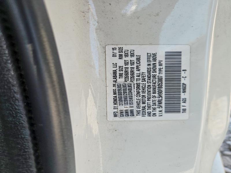 2015 Honda Odyssey მანქანა იყიდება აუქციონზე, vin: 5FNRL5H90FB053807, აუქციონის ნომერი: 59207076