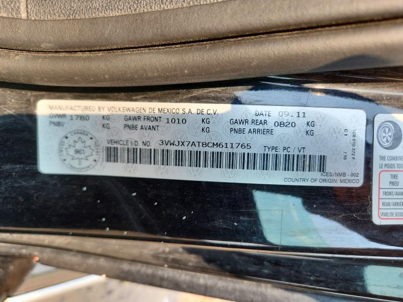 Aukcja sprzedaży 2012 Volkswagen Beetle, vin: 3VWJX7AT8CM611765, numer aukcji: 58946136