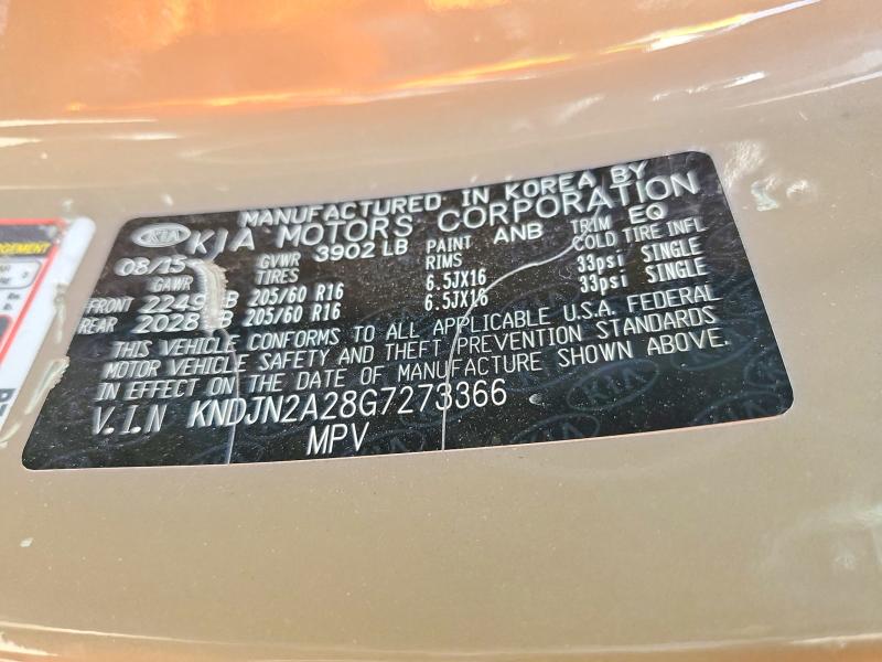 Продаж на аукціоні авто 2016 Kia Soul, vin: KNDJN2A28G7273366, номер лоту: 59003336