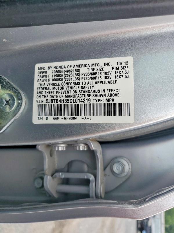 Aukcja sprzedaży 2013 Acura Rdx, vin: 5J8TB4H35DL014219, numer aukcji: 57634386