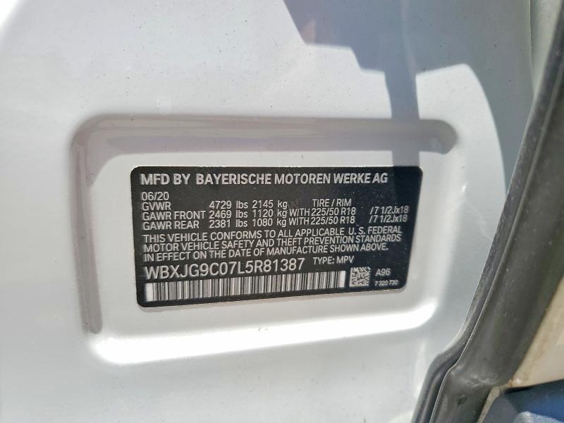 Продажа на аукционе авто 2020 Bmw X1, vin: WBXJG9C07L5R81387, номер лота: 55666066