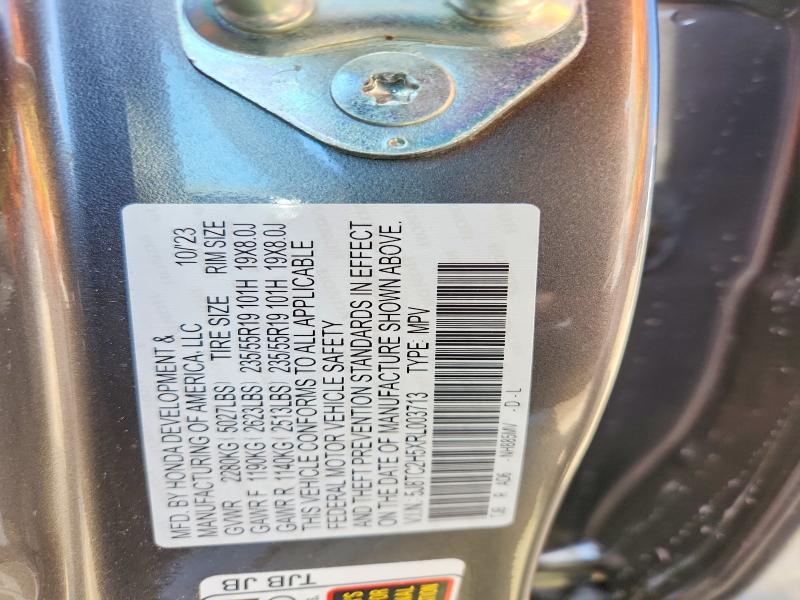 2024 Acura Rdx მანქანა იყიდება აუქციონზე, vin: 5J8TC2H5XRL003713, აუქციონის ნომერი: 57508936