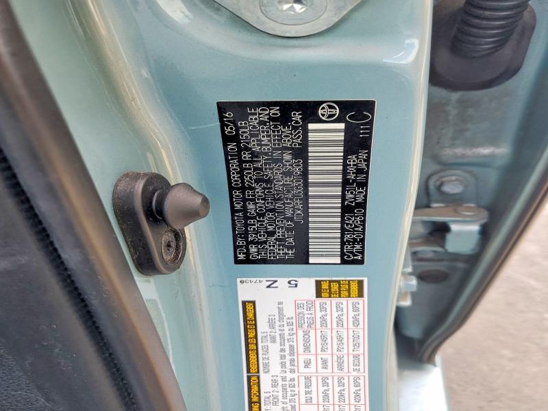 2016 Toyota Prius მანქანა იყიდება აუქციონზე, vin: JTDKARFU3G3019803, აუქციონის ნომერი: 56655066