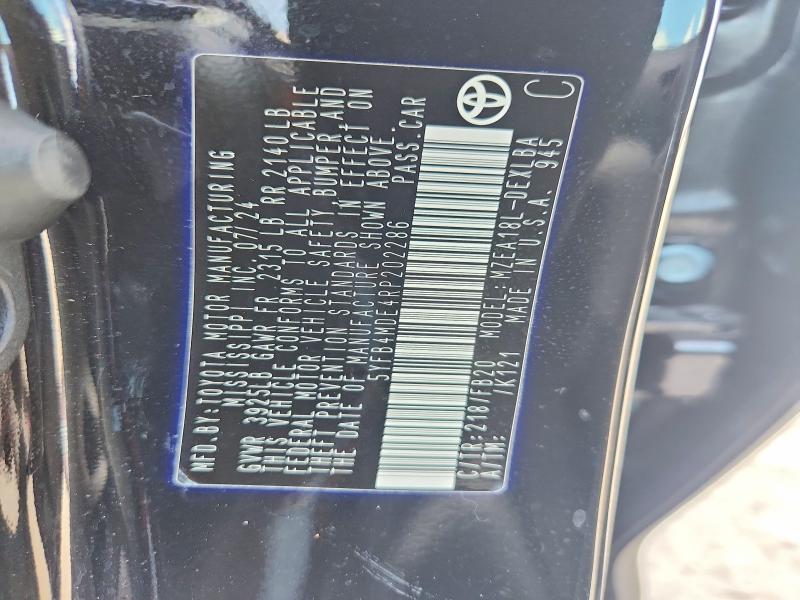 57902426 :رقم المزاد ، 5YFB4MDE4RP202286 vin ، 2024 Toyota Corolla مزاد بيع
