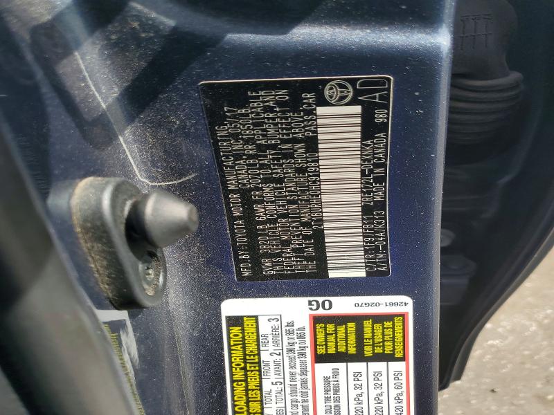 Aukcja sprzedaży 2017 Toyota Corolla, vin: 2T1BURHE0HC919810, numer aukcji: 56071236