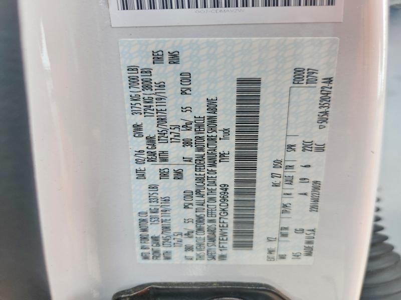 Aukcja sprzedaży 2016 Ford F150, vin: 1FTEW1EF7GKD96949, numer aukcji: 57903566